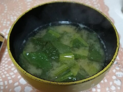 小松菜たっぷり味噌汁